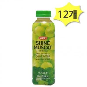 행사용 단체주문 오케이에프 샤인머스캣 500ml x 12개 과일 음료 탕비실 사무실간식