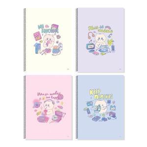 [JHQRN4PL_4B]아이비스 원링노트 (키치냥냥) 1박스 80개입