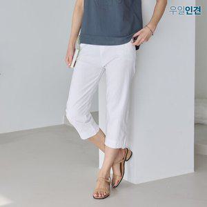[우일인견] 시원한 인견 밴딩 스판 워싱 7부 팬츠