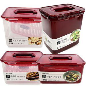 (선택:락앤락김치통4.5리터)락앤락 NEW 김치보관통발효숙성용기 밀폐 보관 김장 플라스틱 반찬