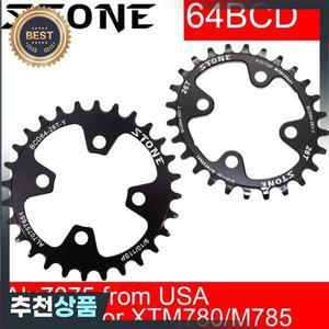 스톤 체인링 타원형 시마노 XTM780 BMX 22T 24t MTB 자전거 교체 내부 톱니 플레이트 64BCD