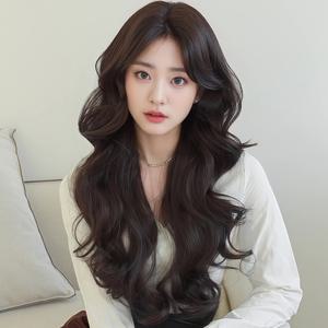 키라비 가발 여성 수제 통가발 긴머리 웨이브 75cm SZ2115