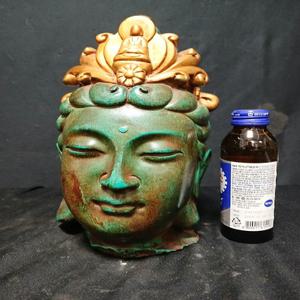 청자사석 금체 관세음보살 두상 길이12cm, 높이26cm 단초마을 골동품/수집품/앤틱