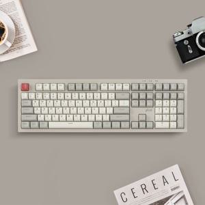 [G-Clicker] 유,무선 블루투스 키보드, 지클릭커 OFFICEPRO WK50 사일런스 M RGB 무소음 방수 108키 [Retro Cappuccino]