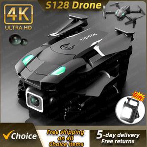 촬영용드론 S128 미니 드론 4KDual HD 카메라 장애물 회피 기압 고정 높이 전문가용 접이식 쿼드콥터 에이