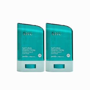 AHC 내추럴 퍼펙션 더블 쉴드 선스틱 22g (SPF 50+) 초록색 2개