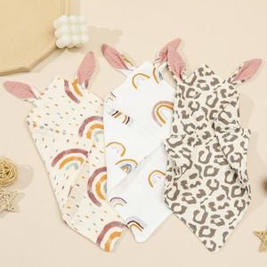신생아 아기 토끼 면화 모슬린 이불 잠자는 인형 담요  진정 수건 Bibs Burp Cloths 유아