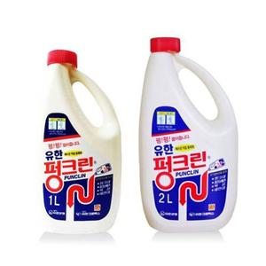 (유한펑크린1리터) 유한 락스 펑크린/변기/배관/물때/클리너/크리너/배수구/싱크대/욕실/멀티/가정/가게/매