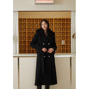 칼칸 퍼 더블버튼 슬림 롱 코트 EQ4WC261