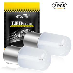 2pcs P21W Led 1156 BA15S BAY15D 5W R10W 전구 자동차 방향 지시등 18SMD 3030 DRL 12V 흰색 앰버 브레이