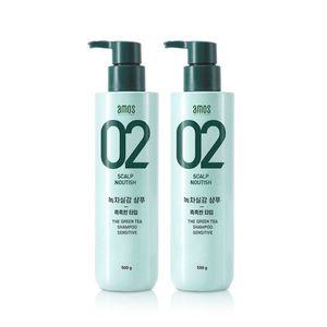 [NS홈쇼핑]아모스 녹차실감 샴푸 중건성용 500g (촉촉한타입) 1+1 (G)[33855010]