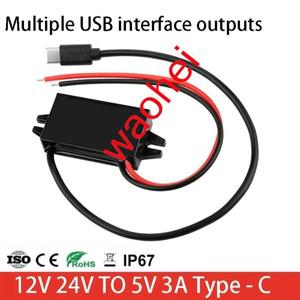 파워서플라이 C 12V 24V to 5V 3A DC-DC 스텝다운 컨버터 USB 벅 휴대폰 스마트폰 휴대폰 iPad 충전 마