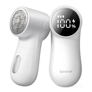 [미국배송] GAIATOP 패브릭 면도기 충전식 보푸라기 제거기 3스피드 스웨터 디퍼저 귀여운 디지털 화면 대형 수납 6잎 칼날 퍼즈 알약 보블 트리머 의류 가구 침구 화이트 1개