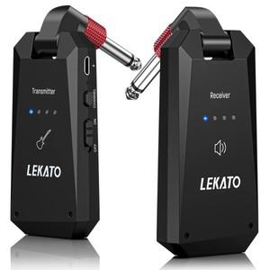 Lekato Ws-90 5.8Ghz 무선 기타 시스템 - 일렉트릭 초저 5Ms 지연 시간을 갖춘 4채널 송신기/수신기