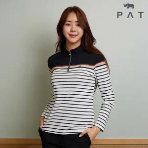 [PAT 여성] 댕깡스트라이프 반집업 티셔츠_1I65402