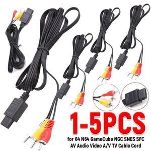 AV 오디오 비디오 AV TV 케이블 코드 NGC SNES SFC TV 케이블 코드 게임큐브 닌텐도 N64 오디오 비디오 케