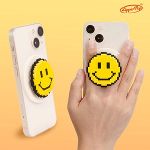 지퍼팝 3D 픽셀 맥세이프 스마트톡-스마일팝 화이트