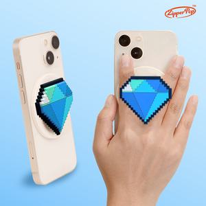 지퍼팝 3D 픽셀 맥세이프 스마트톡-블링팝 화이트
