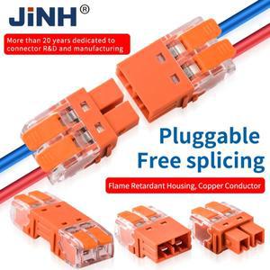 JINH CMK 64 퀵 레버 와이어 커넥터 컴팩트 플러그용 23 입력 및 23 출력 수 암단자 범용 블록 10 개