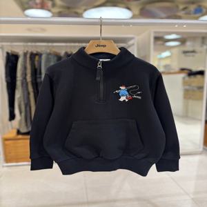 낚시 곰 반넥 아노락 맨투맨 티셔츠 초등고학년옷 KQ1TSU812-BK