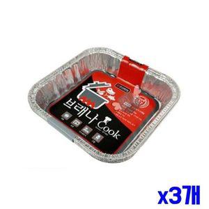 [기타]일회용 ESCOCOHC 사각 직화냄비 2750ml 3개입 x3개 캠핑냄비