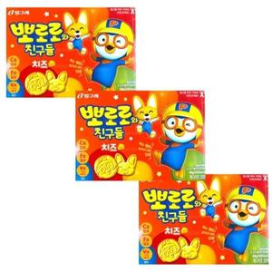 뽀로로와친구들치즈 뽀로로과자치즈맛 3개