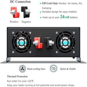 순수 사인파 태양광 인버터 전력 2500W, 5000W 피크, 12V-220V 컨버터, 파워 뱅크 24V, 48V, 110V, DC에서 100V, 120V, 230V, 240V AC