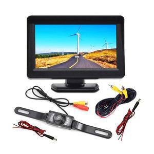 거치형 TV 모니터 스크린 자동차 안전 주차 후진 TFT LCD 컬러 디스플레이 지지대 카메라 액세서리 4.3