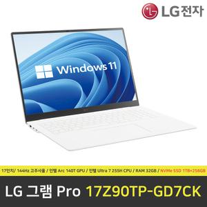 LG 그램 프로 17Z90TP-GD7CK 노트북 / RAM 32GB / NVMe SSD 1TB + NVMe SSD 256GB