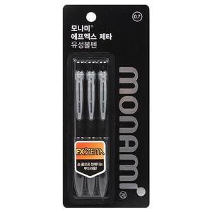 [BZJLRYRC_51CK]에프엑스 0.7mm 블랙 3개입