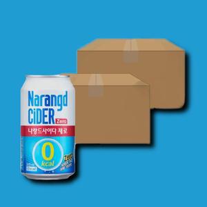 [기타] 나랑드사이다 제로 345ml x 48캔 대용량 CAN 탄산음료 사이다 음료수