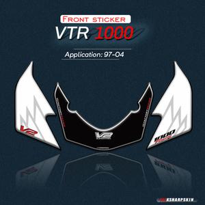 오토바이 3D 젤 전면 페어링 스티커 가장자리 페인트 스크래치 보호기 스티커 혼다 VTR1000 1997 - 2004 vt