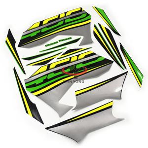 Ninja400 2018-2024 오토바이 차체 스티커 데칼 풀 키트 실크 스크린 아플리케 그린 옐로우 그라데이션 문