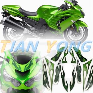 오토바이 전체 차량 페어링 키트 스티커 보호 장식 데칼 가와사키 닌자용 ZX14R ZX 14R 2012-2013 용