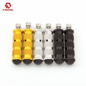 8MM CNC 알루미늄 오토바이 레이싱 자전거 발판 풋 페그 풋 레스트 페그 페달 범용 오토바이 야마하 가와사