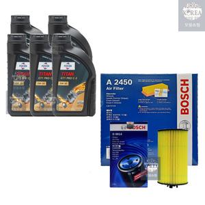 올란도 1.6 디젤 훅스 타이탄 GT1 프로 C3 5W30 5L 엔진오일+필터 세트 0014-2450