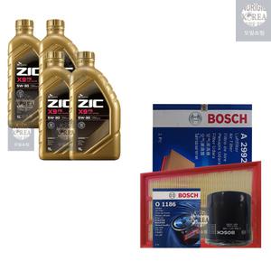 SK지크 SM6 2.0 LPG 지크 X9 FS 5W30 4L 엔진오일+필터 세트 1186-2992