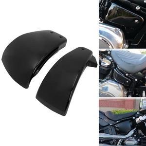 바이크 오토바이 ABS 배터리 사이드 페어링 커버 블랙/크롬 할리 Softail  브레이크 아웃 팻 보이 헤리티지