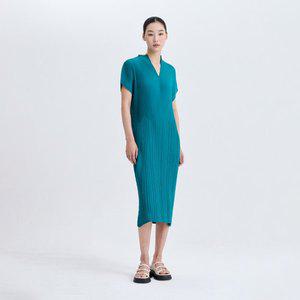 [플리츠미](대구신세계)지그재그 V넥 피아노 원피스_EPOPM325001