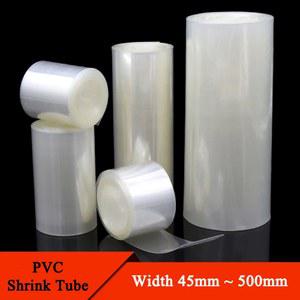 랩 계량기 슬리브 필름 튜브 18650 열 케이스 1 500MM 절연 파란색 팩 리포 45MM 투명 PVC 케이블 너비 수축