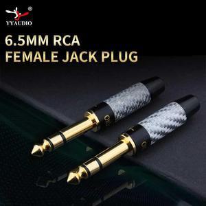 확성기 6.5mm 스테레오 잭 커넥터 1/4 Male 플러그-RCA Female Jack 앰프 마이크