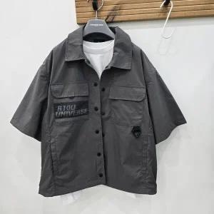 주니어라인 포켓매쉬배색셔츠  U2425B326_SH