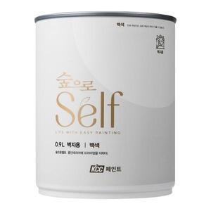 메온셀 KCC 숲으로 셀프 벽지용 에그쉘 수성페인트 0.9L 백색 1개