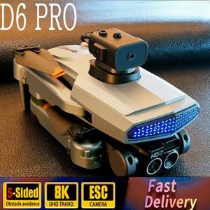 D6 드론 회피 HD 장애물 쿼드콥터 카메라 8K ESC 듀얼 접이식 고화질 RC