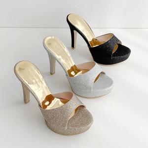 여성뮬샌들 펄스트랩 12cm 가보시힐 K8824