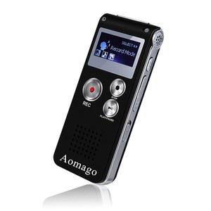 강의, 회의, 인터뷰를 위한 64GB 디지털 음성 녹음기 활성화 녹음기, 재생, USB, MP3가 포함된 Aomago 오디오 미니 휴대용 테이프 딕타폰