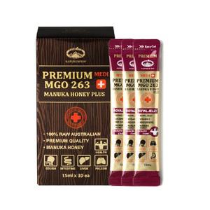 호주 네이쳐스탑 프리미엄 마누카꿀 MGO263 플러스 로얄제리 15ml x30팩 