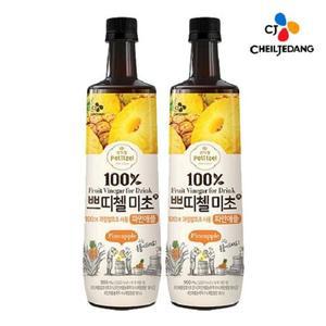 [XB6GJ9LN]쁘띠첼 미초 파인애 플 900ml X2개묶음 흑초
