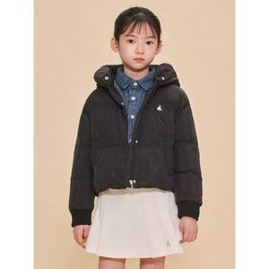 [BEANPOLE KIDS] 여아 하이넥 후드 덕다운 숏패딩  블랙 (BI4938G035)