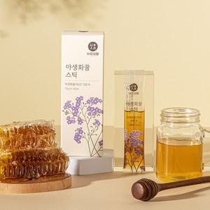 바로생활 야생화 꿀스틱 천연벌꿀 100  10포 6박스